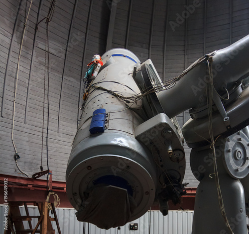 The old Soviet telescope since the time of the USSR to observe space objects