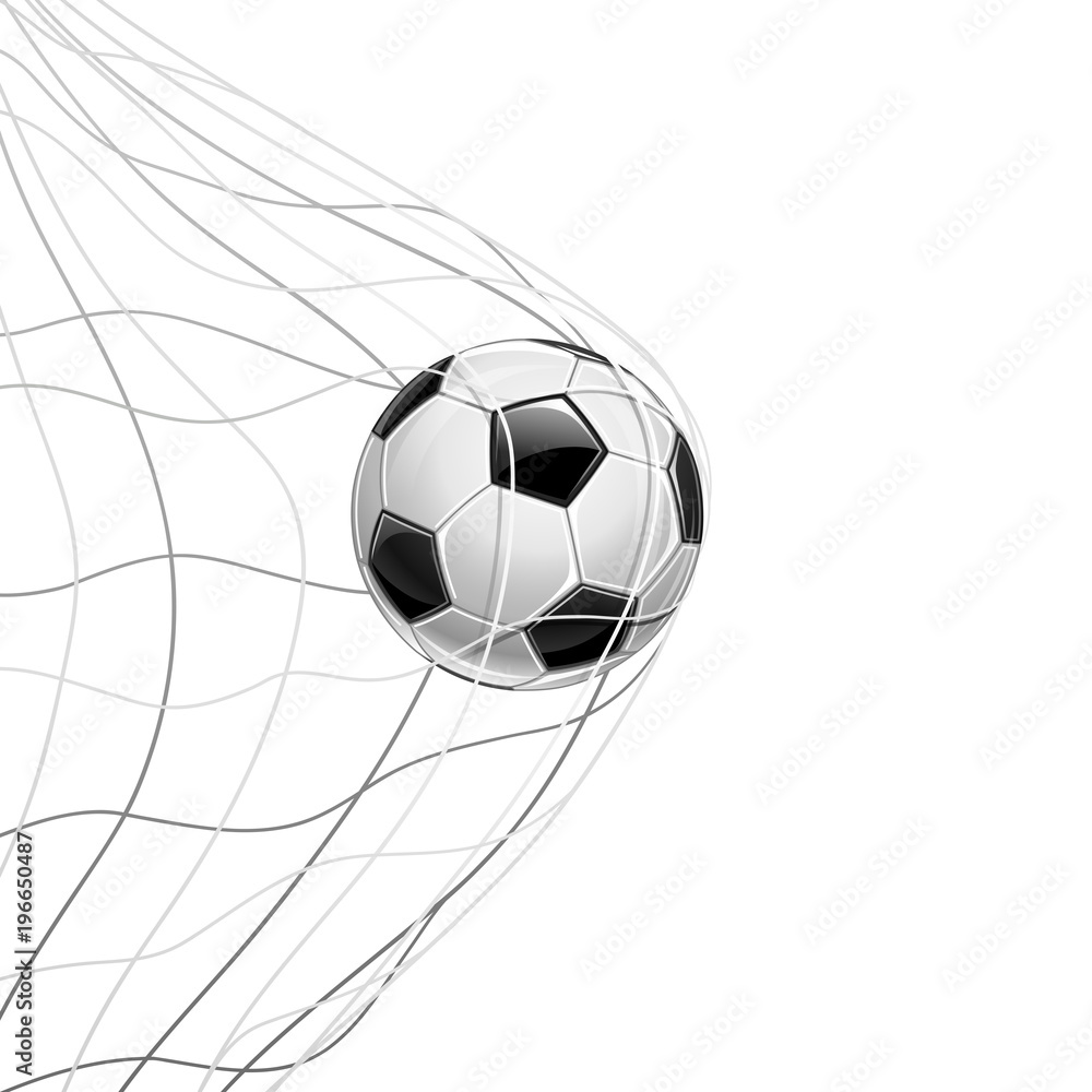 Soccer Ball in Net Adobe Stock