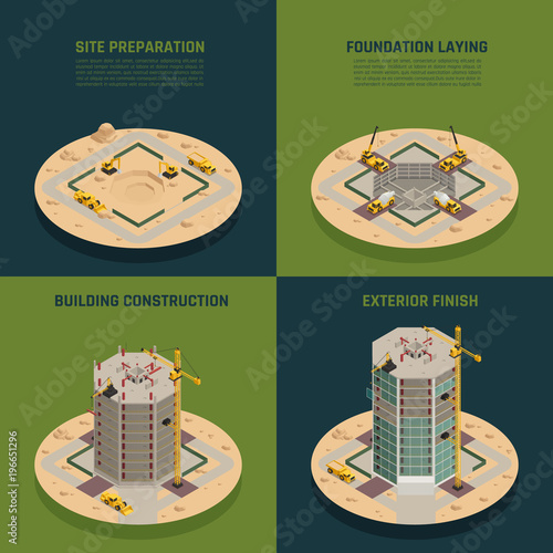 Skyscraper Construction Isometric  