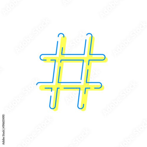 Hashtag icon for social net...