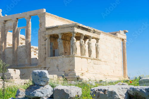 Erechtheion temple in Acropolis of Athens