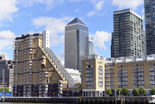 Finanzviertel, Bankenviertel, in Canary Wharf, London, Region London, Großbritanien