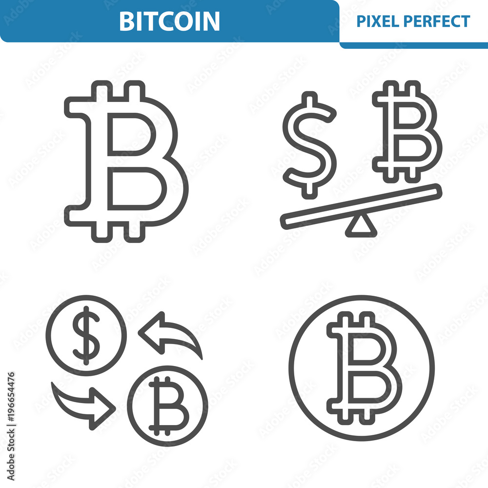 Bitcoin Icons. Professional, pixel perfect icons depicting various Bitcoin concepts. EPS 8 format. Bitcoin Icons. Professional, pixel perfect icons depicting various Bitcoin concepts. EPS 8 format.