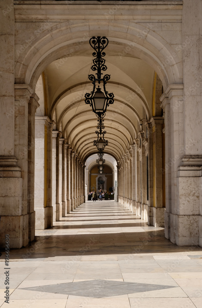 Colonnade at Praca do Comercio, Lisbon