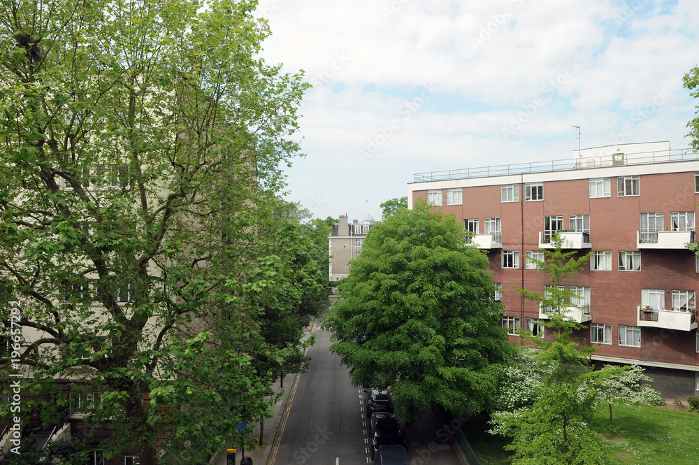 Cityscape in Leinster Gardens, Bayswater, London, United Kingdom