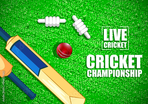 Sports background for the match of Cricket Championship Tournament