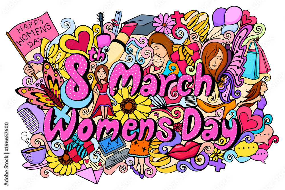 Happy Women's Day 8th March celebration background