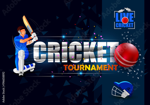 Sports background for the match of Cricket Championship Tournament