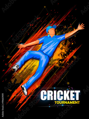 Sports background for the match of Cricket Championship Tournament