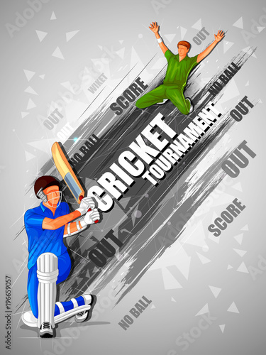 Sports background for the match of Cricket Championship Tournament