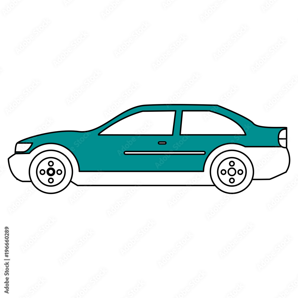 Sedan car vehicle vector illustration graphic design