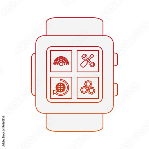 Smartwatch wearable tecchnology vector illustration graphic design photo