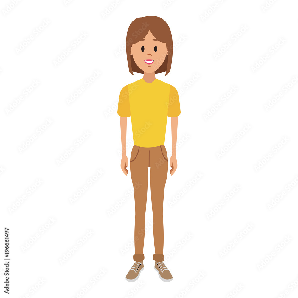 Young woman cartoon vector illustration graphic design Young woman cartoon vector illustration graphic design