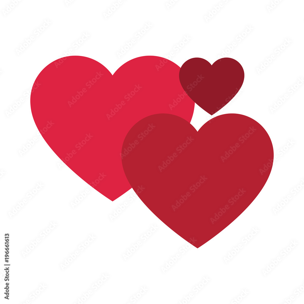 Lovely hearts cartoon vector illustration graphic design