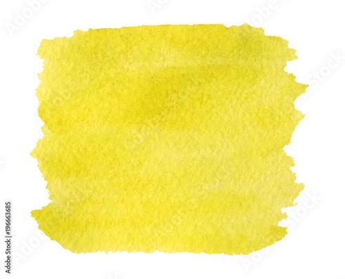 Abstract yellow watercolor painted background
