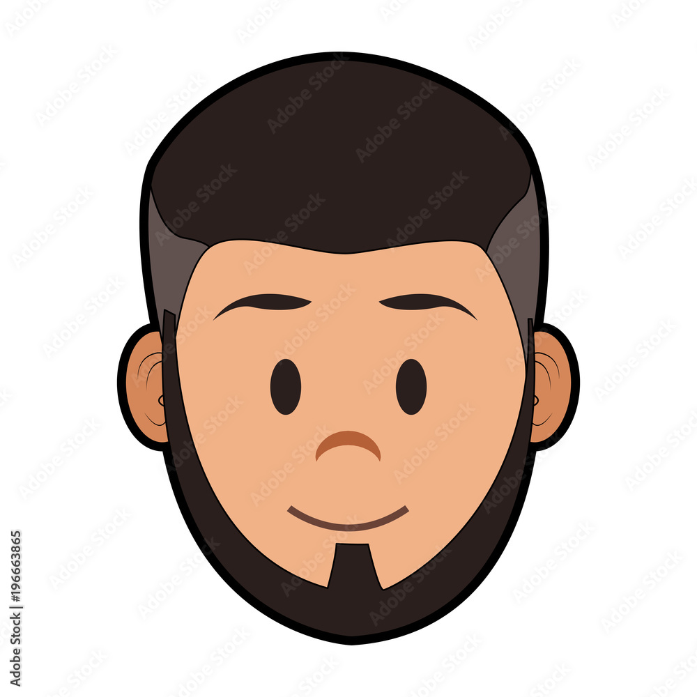 Young man face cartoon vector illustration graphic design Young man face cartoon vector illustration graphic design