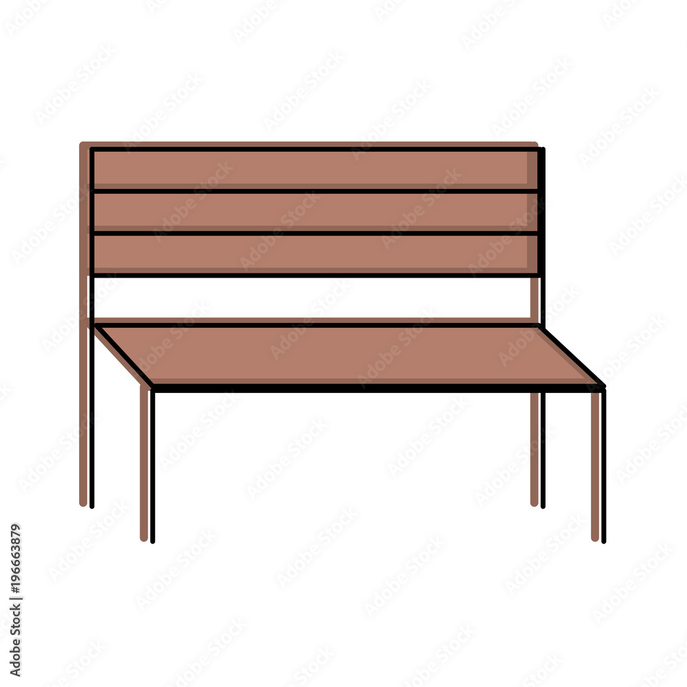 wooden bench furniture park decoration vector illustration wooden bench furniture park decoration vector illustration