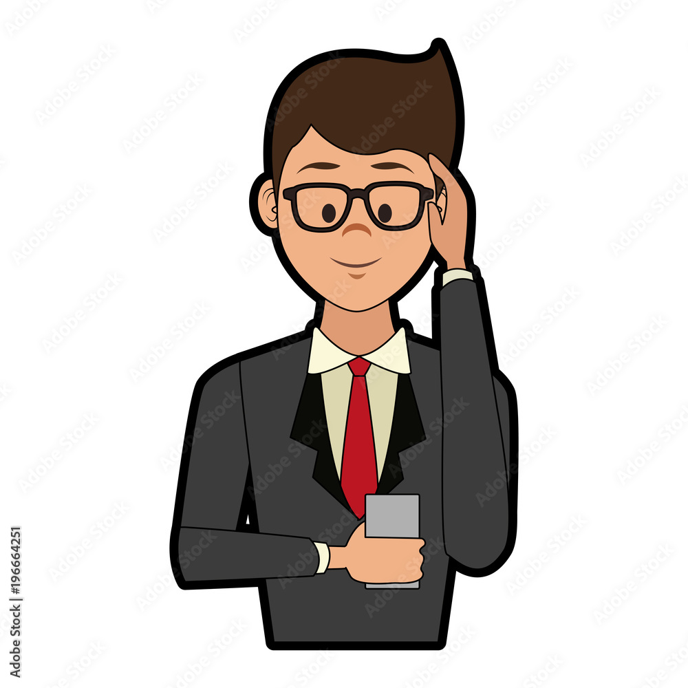 Businessman on phone vector illustration graphic design Businessman on phone vector illustration graphic design