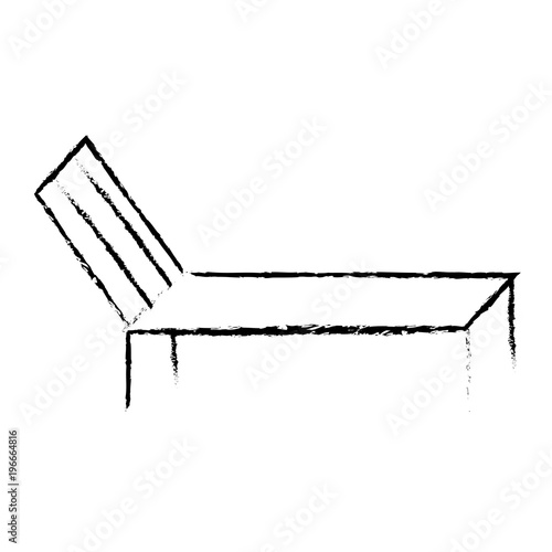 beach sun lounger chair comfort vector illustration sketch image