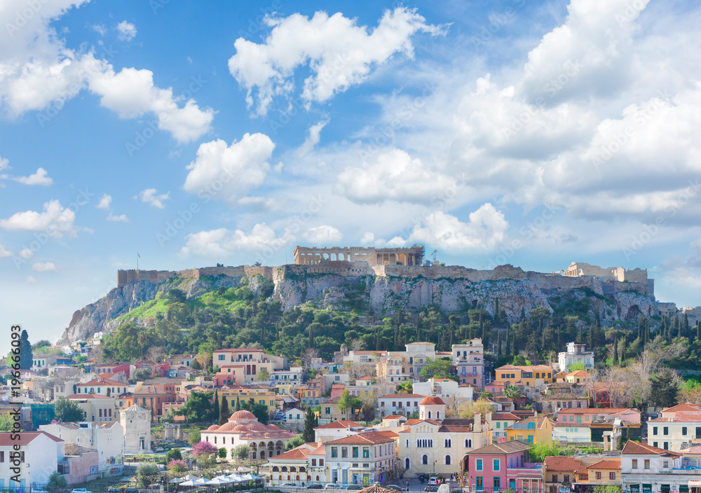 Fototapeta premium Skyline of Athenth with Acropolis hill
