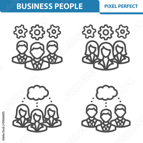 Business People Icons. Professional, pixel perfect icons depicting various business people concepts. EPS 8 format.