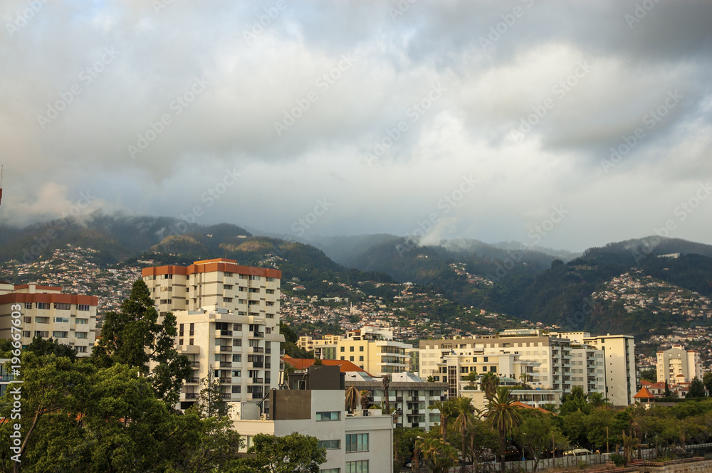 Funchal city view, Madeira island, Portugal