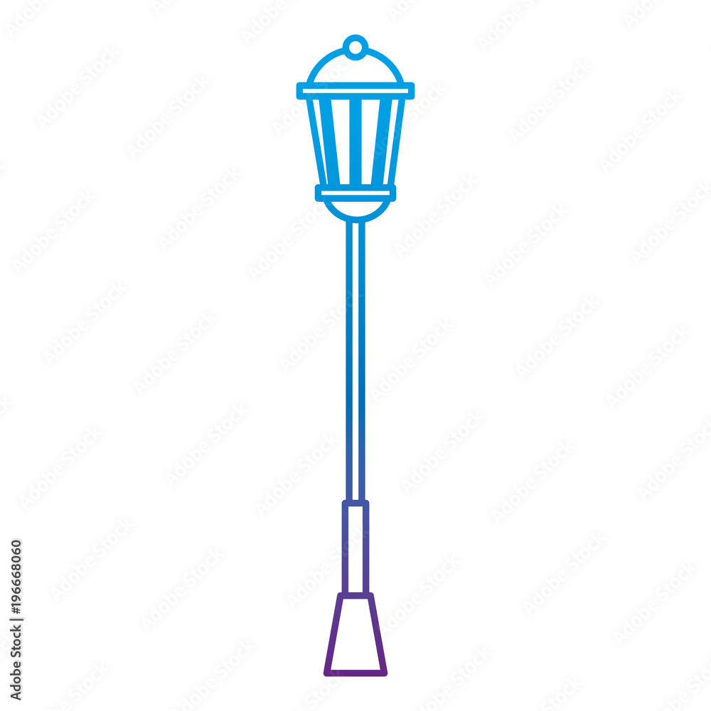 vintage lamp post street light vector illustration degrade color image