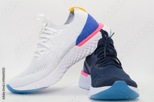sport shoes for running ,two colors on white background