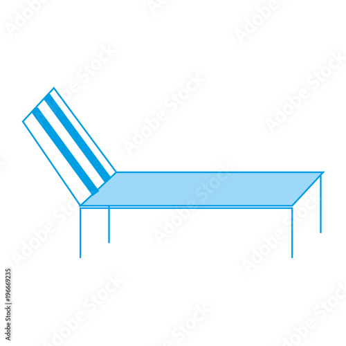 beach sun lounger chair comfort vector illustration
