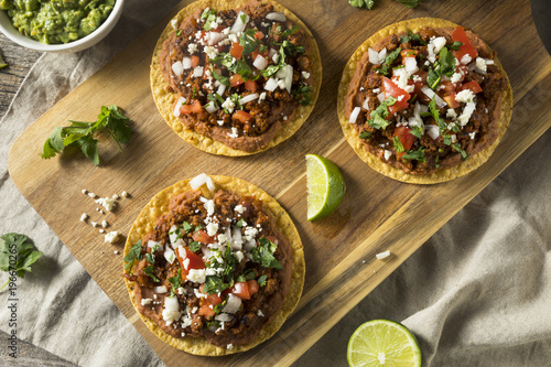 Homemade Beef and Cheese Tostadas photo