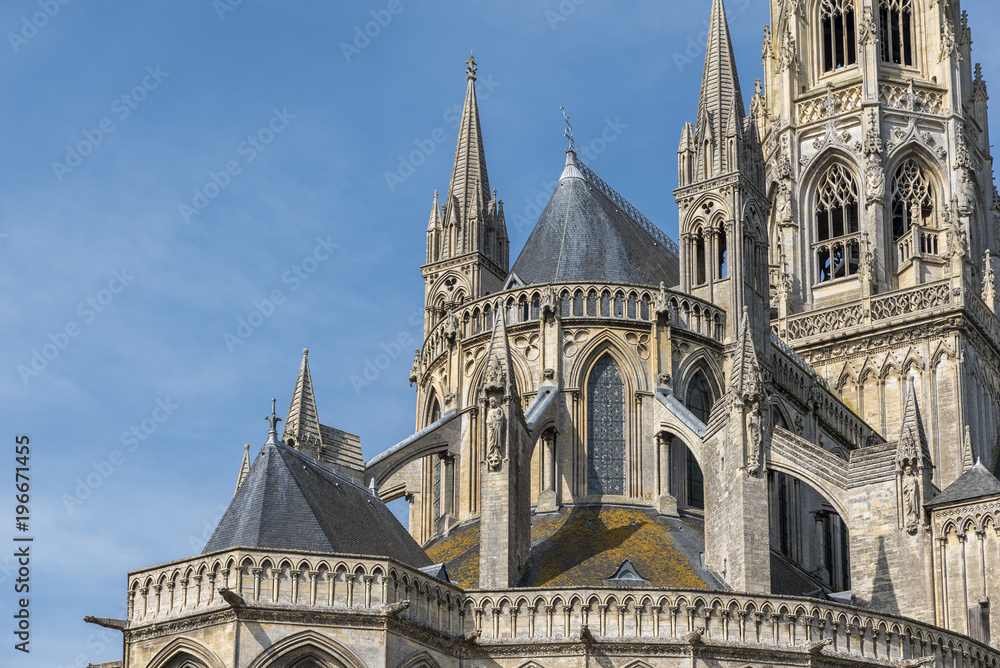 Roof detail of the cathedral in Bayeux, Normandy, France Roof detail of the cathedral in Bayeux, Normandy, France
