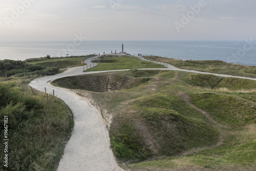 1944 D-day in Normandy: la Pointe du Hoc, memorial, overlooking the coast line