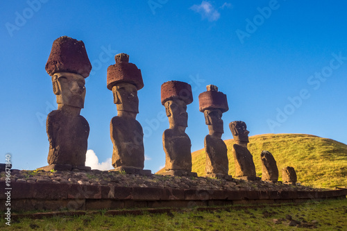 Ahu Nau Nau in Anakena beach.