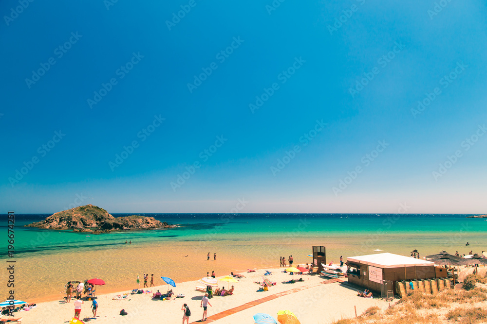 The beach of Chia su Giudeu, Sardinia