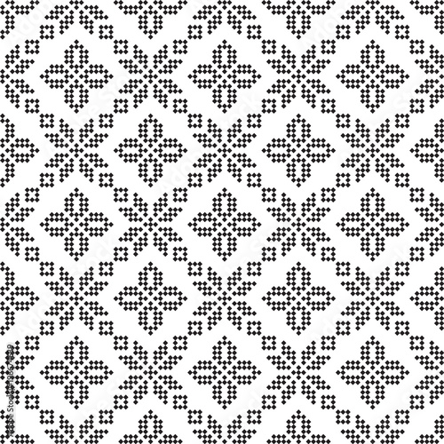 seamless embroidered national ornament vector