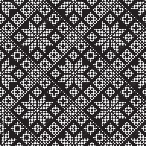 seamless embroidered national ornament vector