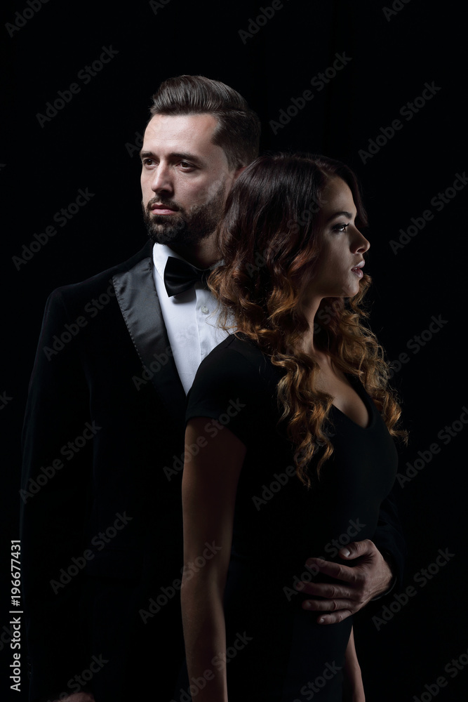portrait of a young fashion couple portrait of a young fashion couple