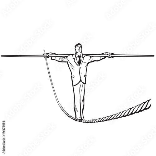 Businessman - rope walker