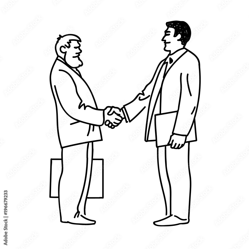 Two businessmen shaking hands