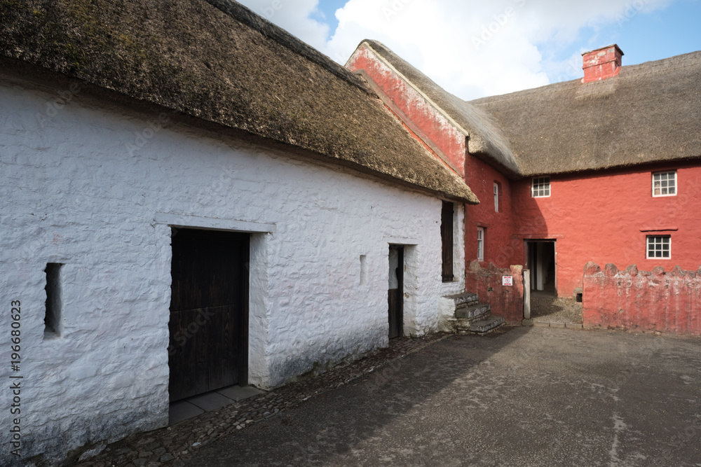 Fototapeta premium british (welsh) old house in countryside 