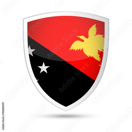 Free Download Papua New Guinea Flag Vector Shield Icon - GFXLoad