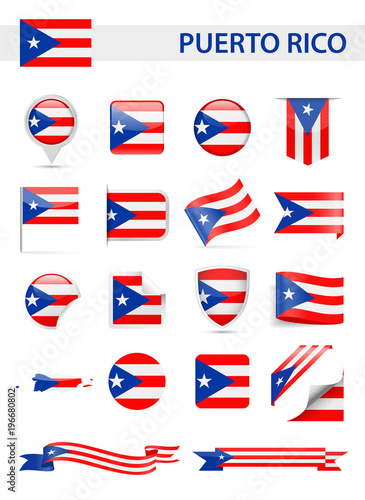 Free Download Puerto Rico Flag Vector Set - GFXLoad