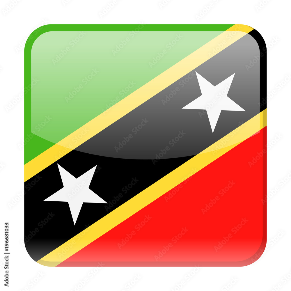 St. Kitts and Nevis Flag Vector Square Icon St. Kitts and Nevis Flag Vector Square Icon