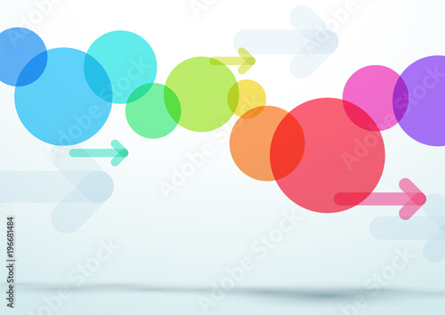 Abstract Vector Colorful Circle Arrow Background