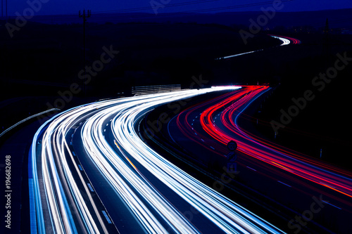 Night traffic on a german highway