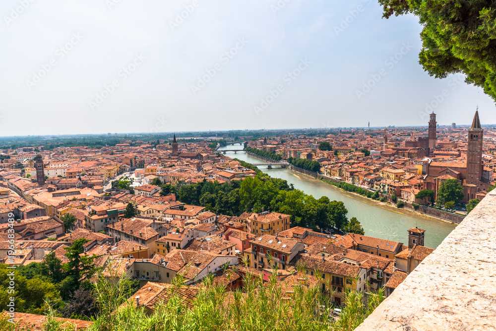 Picture of the small italian City Verona in Veneto