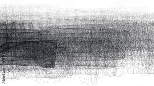 Abstract black-and-white shaded background. Vector graphic pattern of thin lines