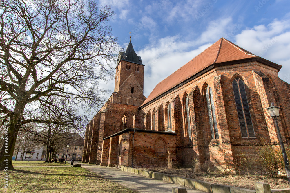 Gothic Church / Partly destroyed Gothic church in Gardelegen in Germany