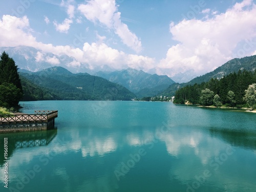 A beautiful mountain lake