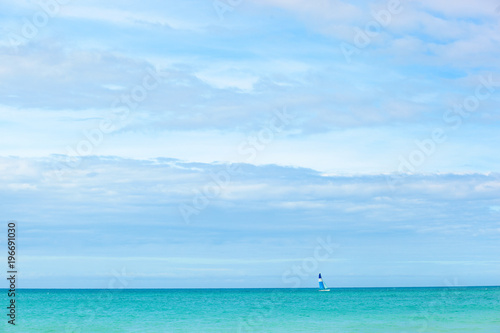 The beach of VAtlantic Ocean with a turquoise ocean.Varadero, Cuba